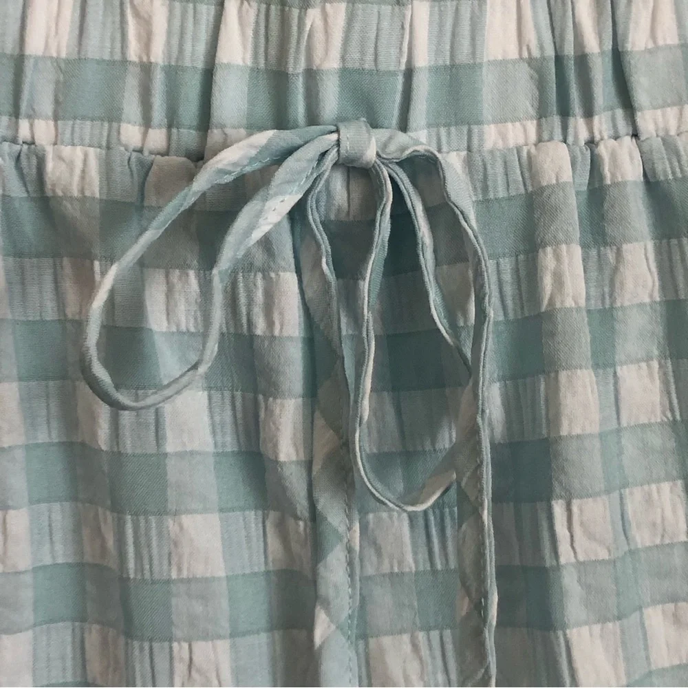 NWOT Talulah 2 Pcs Gingham Sleeveless Top Tiered Skirt Blue White Size M - Picture 14 of 15